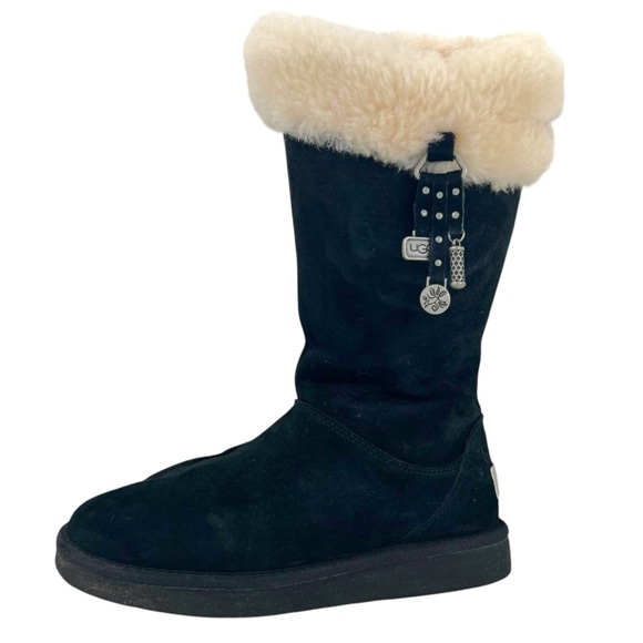 Ugg Plumdale Charm Black Boots - Picture 1 of 12